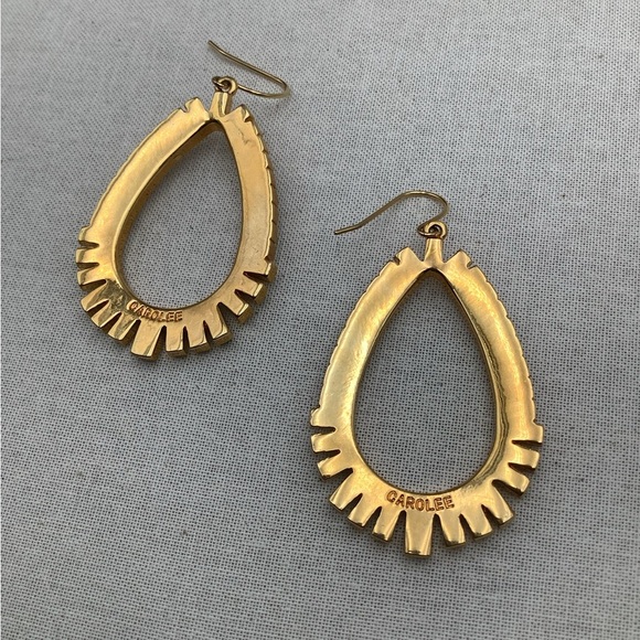 Vintage Carolee pierced drop earrings - Picture 2 of 3